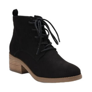 NEW! Style & Co Rizio Black Suede Lace-Up Ankle Booties Multiple Sizes